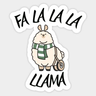 Falalala Llama Holiday Design Sticker